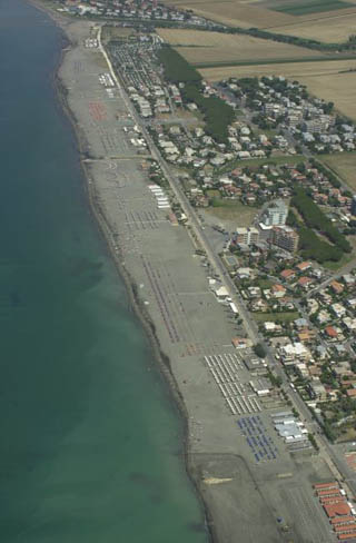 Vista aérea, Lido di Tarquinia