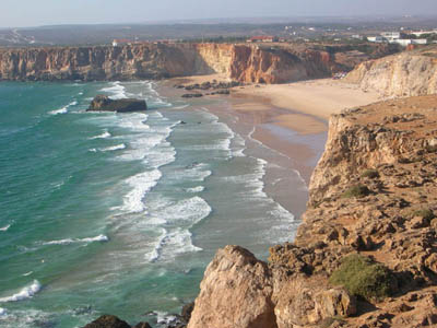 Ströndin ķ Sagres Ströndin ķ Sagres